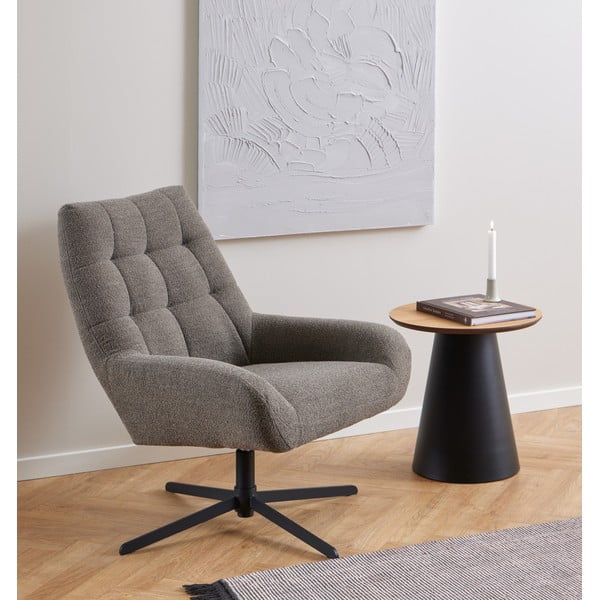 Must-puiduvärvi ümmargune diivanilaud ø 45 cm Soli - Actona-image-1