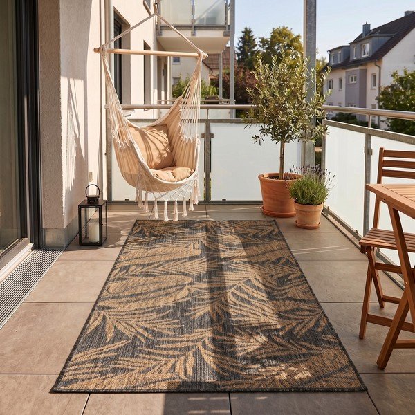 Must/pruun sise- ja õuevaip 80x150 cm Mira 1451 - Ayyildiz Carpets-image-1