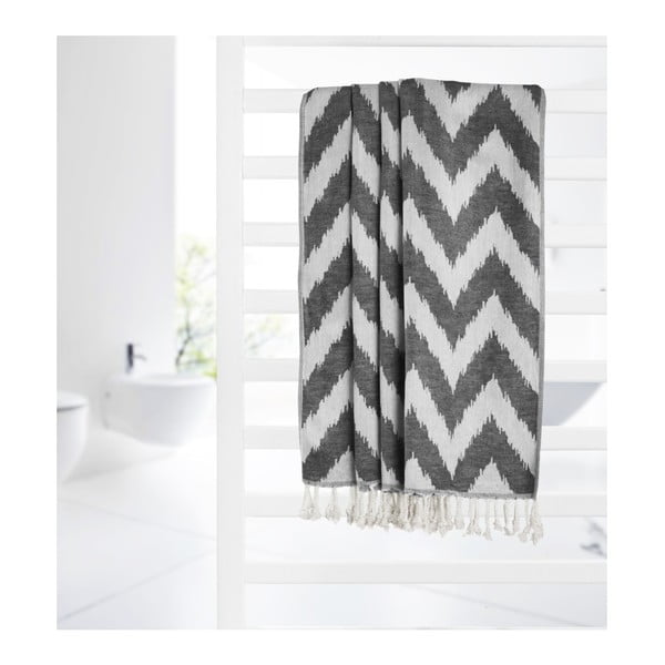 Černá hammam osuška Kate Louise Laila, 165 x 100 cm-image-3