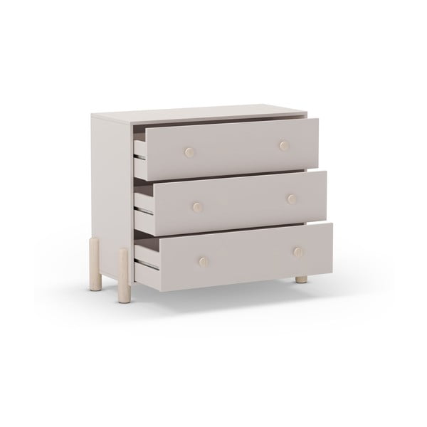 Kreem männipuidust madal laste kummut 90x80 cm Enola - Marckeric-image-4