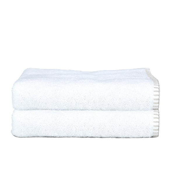 Sada 2 ručníků Whyte 50x90 cm, bílá/béžová