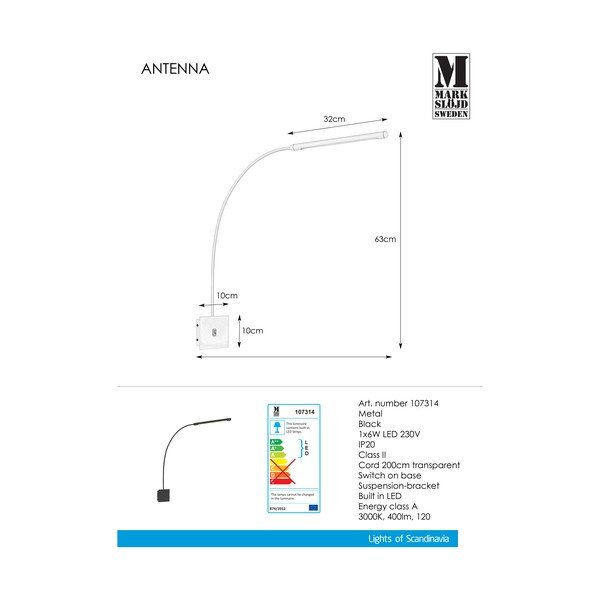 Must seinalamp Antenn 1L - Markslöjd-image-2