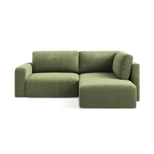 Roheline šenilldiivanvoodi/panipaigaga nurgadiivan (parempoolne/L-kujuline) Kona - Makamii