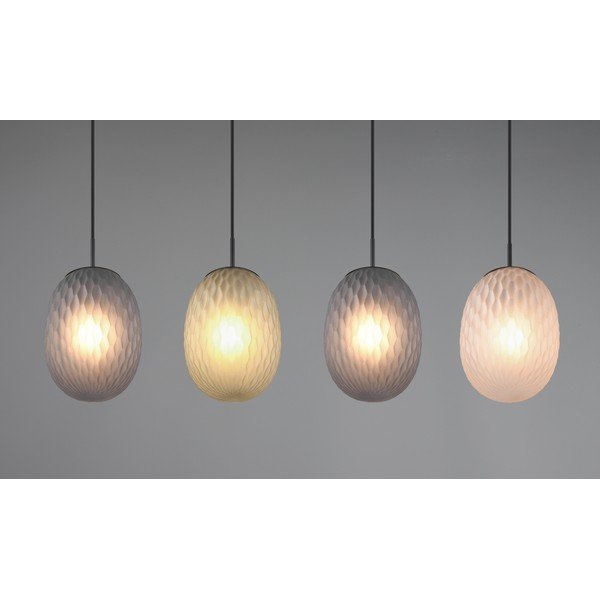 Matt must rippvalgusti klaasist varjuga Facette - Trio-image-1