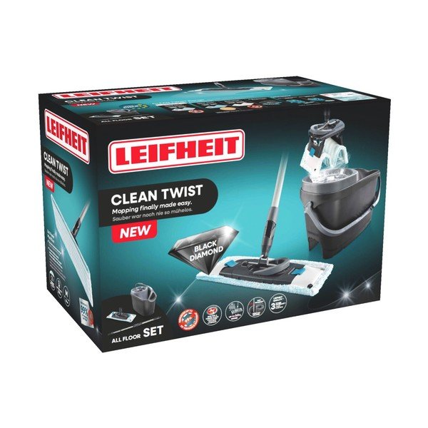 Pöörlev mopp ämbriga Clean Twist M Ergo Black - LEIFHEIT-image-3