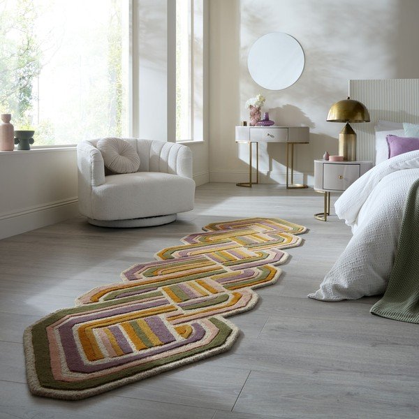 Käsitsi kootud villane vaip 80x300 cm Lattice Shaped - Flair Rugs-image-1