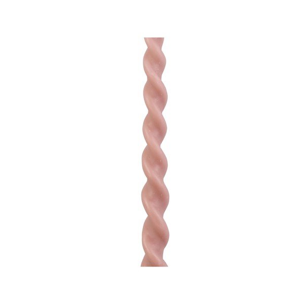 2 roosa mesilasvaha küünla komplekt Spiral Twirl - PT LIVING-image-1