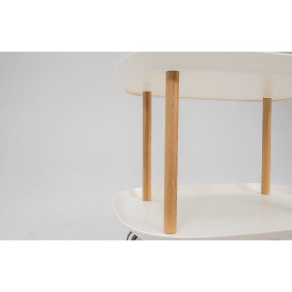 Bílý servírovací vozík na kolečkách Tenzo Wagon Beech-image-3