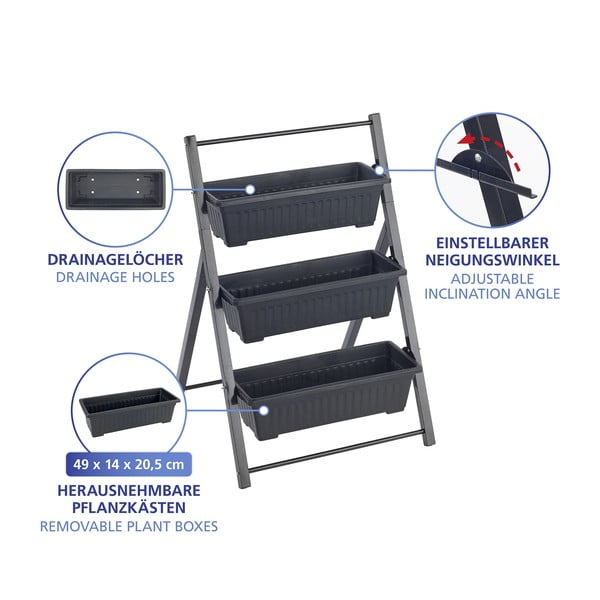 Metallist lillealus (kõrgus 85 cm) Vertical - Maximex-image-3