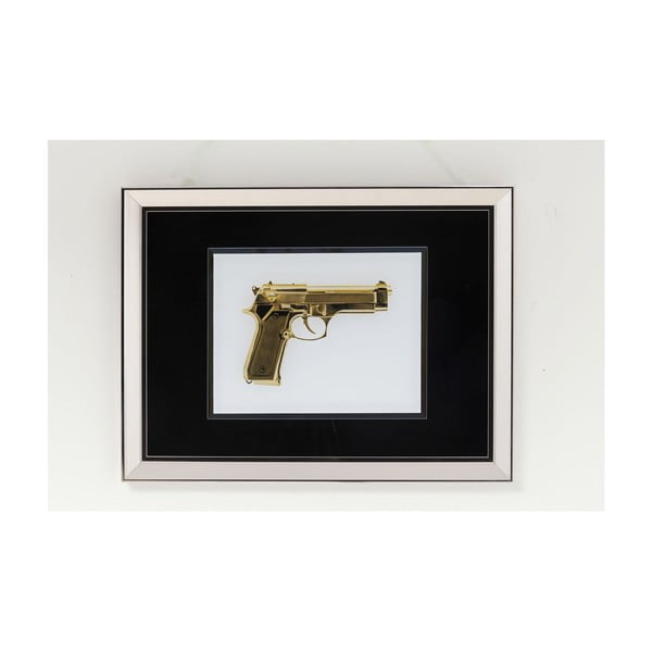 Zasklený obraz Kare Design Gun Gold,80 x 60 cm