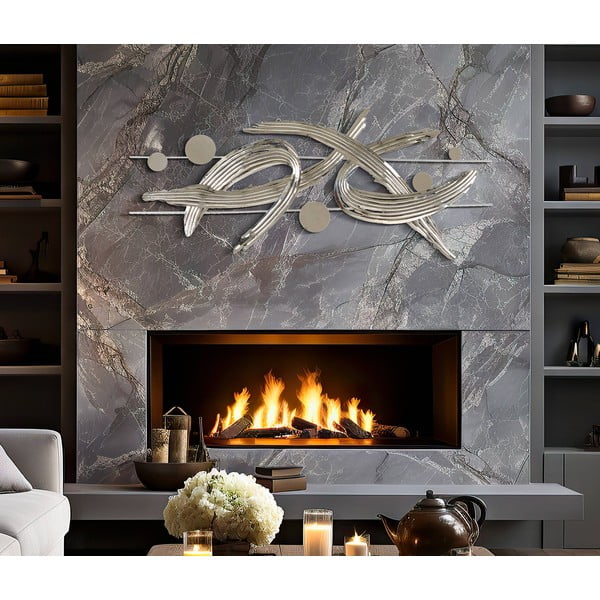 Metallist seinakaunistus 121x52 cm Mondrian - Mauro Ferretti-image-1