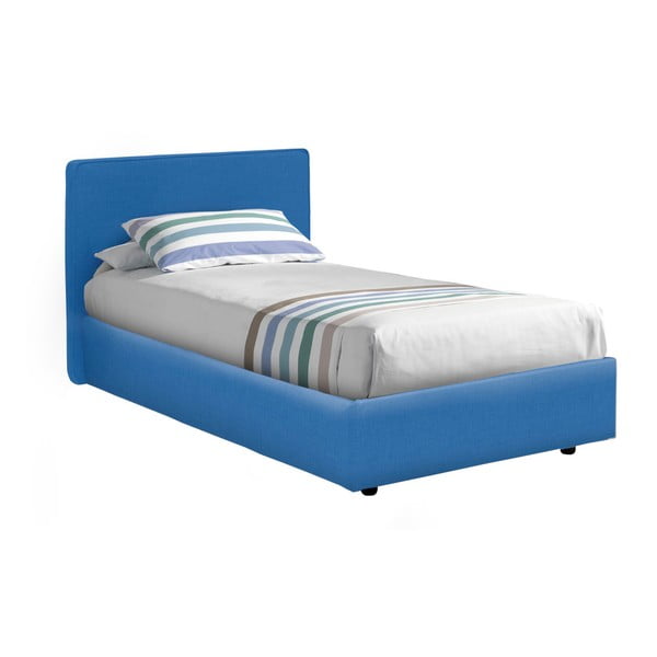 Modrá jednolůžková postel s úložným prostorem 13Casa Ninfea, 80 x 190 cm