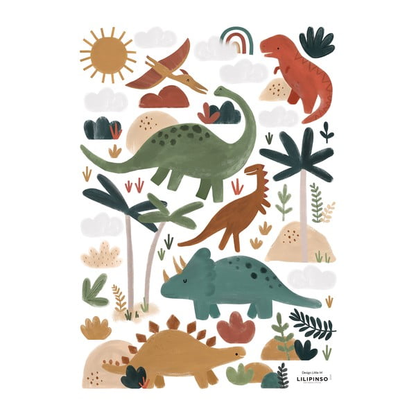 Kleebisleht 30x42 cm Great Dinosaurs - Lilipinso