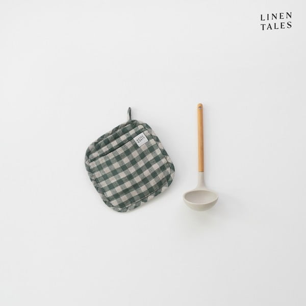 Linane pajalapp Forest Green Gingham - Linen Tales
