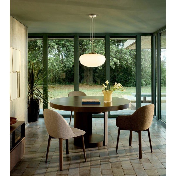 Valge ripplamp klaasist varjuga, ø 50 cm Ardali - Kave Home-image-2