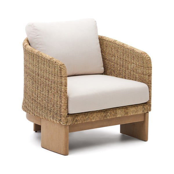 Beež puidust-kunstlikust rotangist aiatool Xoriguer - Kave Home