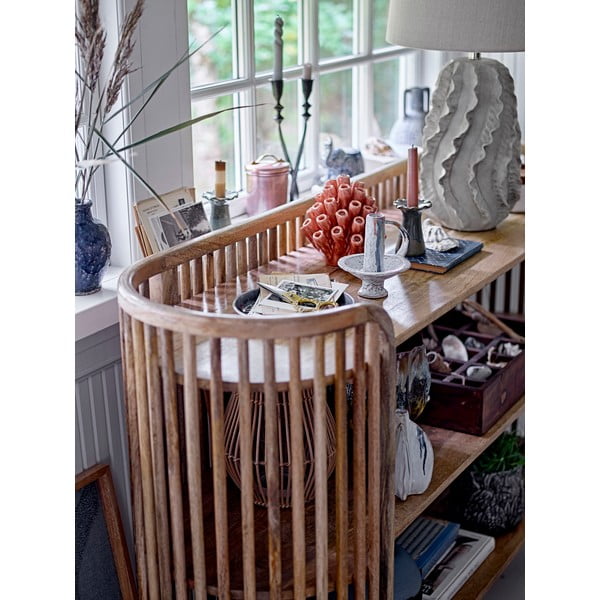 Beež laualamp tekstiilist varjuga (kõrgus 64 cm) Natika - Bloomingville-image-1