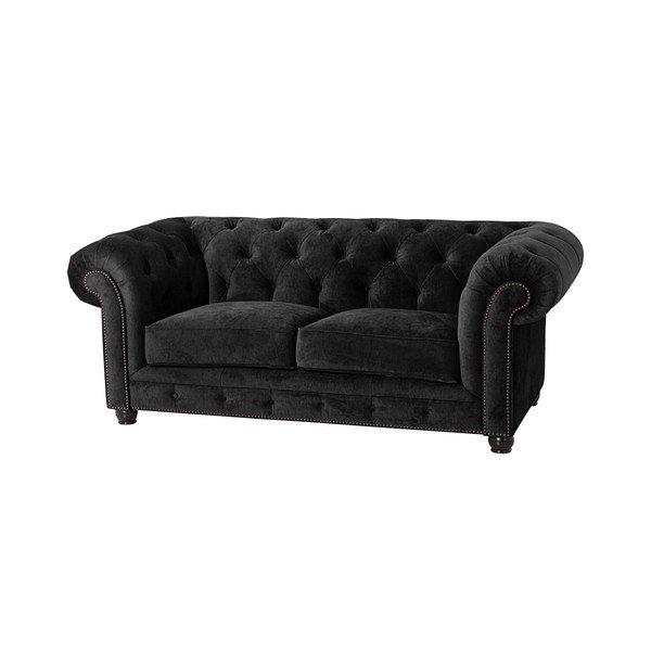 Černá pohovka Max Winzer Orleans Velvet, 196 cm-image-1