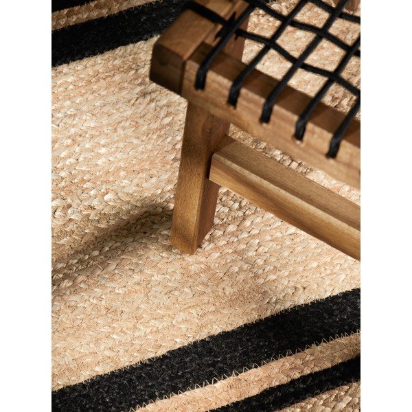 Must/naturaalne kahepoolne/käsitsi kootud džuudist jooksja 80x250 cm Looma - Hanse Home-image-4