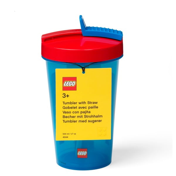 Sinine tass punase kaane ja kõrrega , 500 ml Iconic - LEGO®-image-1