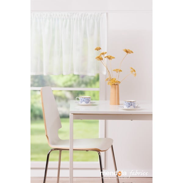 Valge voile kardin 150x50 cm Avenue - Mendola Fabrics-image-1