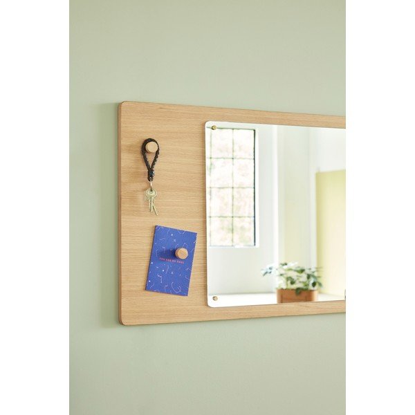 Puidust raamiga seinapeegel 80x50 cm Split - Hübsch-image-1