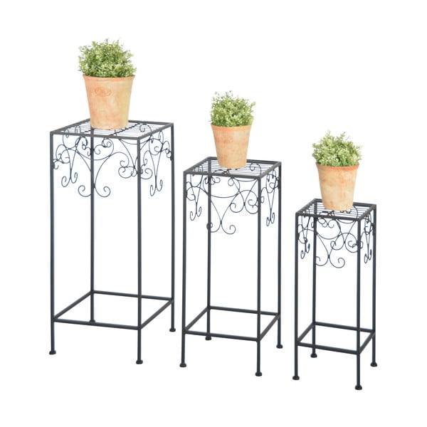 3 musta lillelaudade komplekt - Esschert Design-image-1