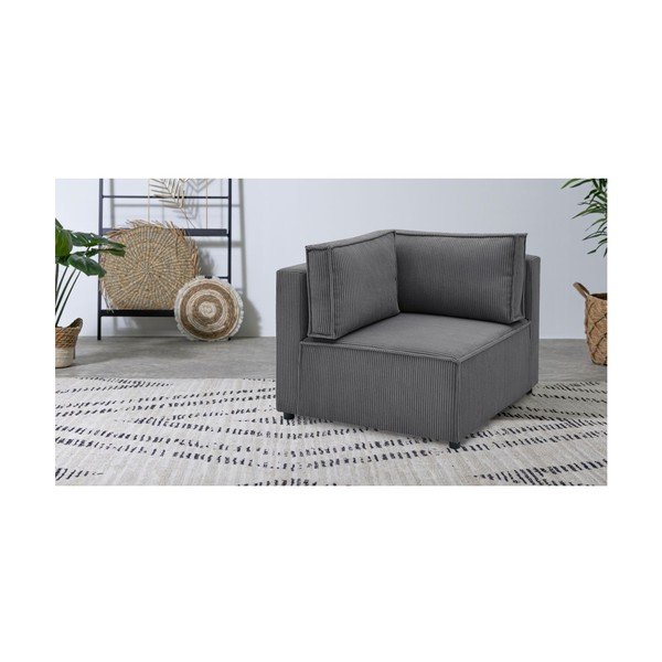 Tumehall velvetist diivanimoodul  Nihad modular - Bobochic Paris-image-1