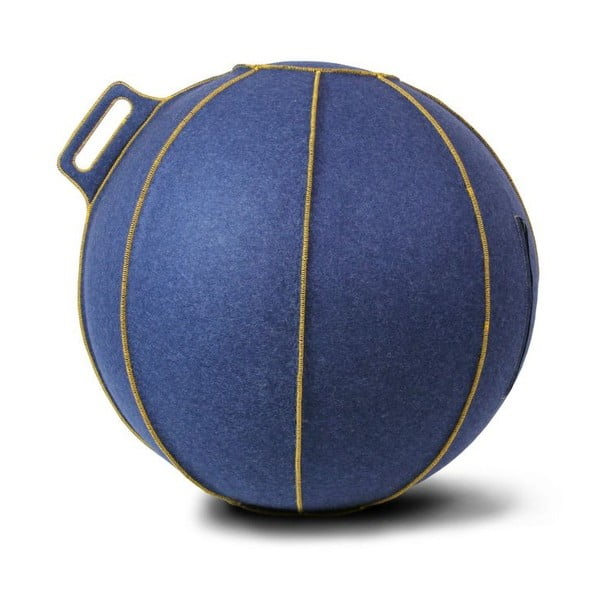 Modrý plstěný sedací míč VLUV, 65 cm