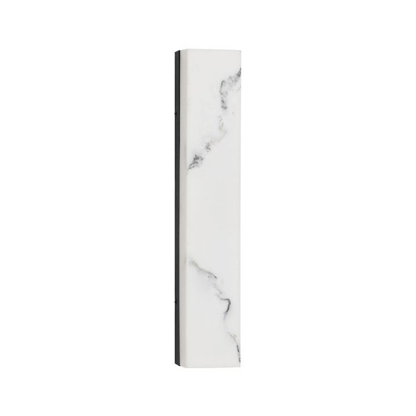 Valge/mattmust LED-seinavalgusti kivist dekooriga Shado - Nova Luce