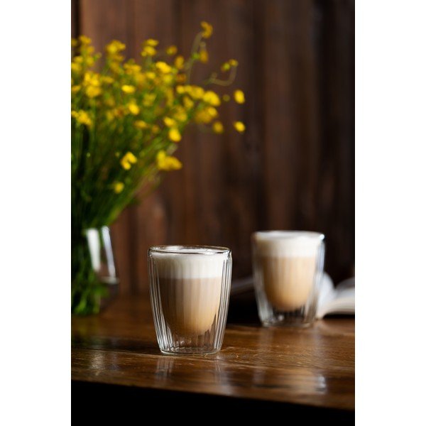 2 klaasist kruusid cappuccino jaoks (250 ml) komplektis Livio Duo - Vialli Design-image-4