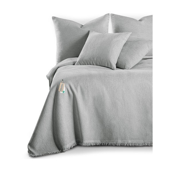 Helehall šenillist voodikate 220x240 cm Talo - Filumi