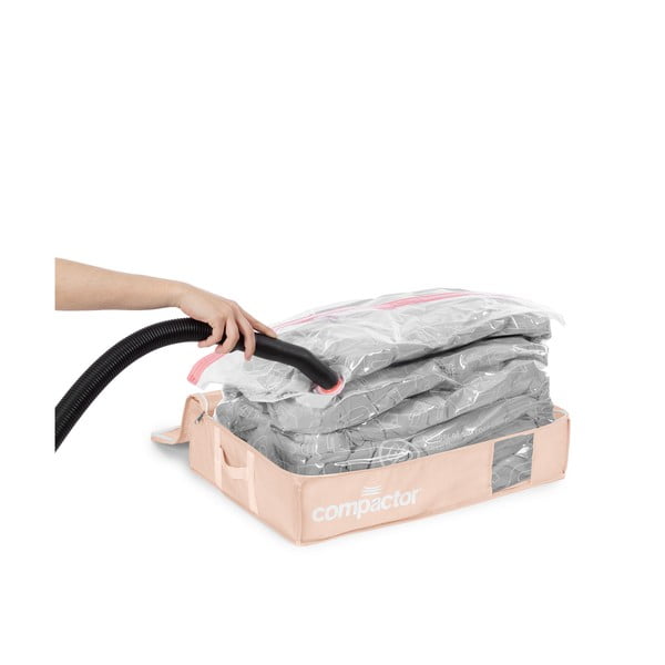 Vaakumplastist hoiukast voodi alla 65x45x15,5 cm Pink Edition – Compactor-image-3