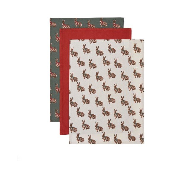 Köögirätikud komplektis 3 tükki 45x65 cm Heritage Hare - Cooksmart ®-image-1