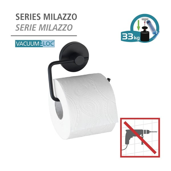 Must Vacuum-Loc® tualettpaberi hoidja Milazzo - Wenko-image-3
