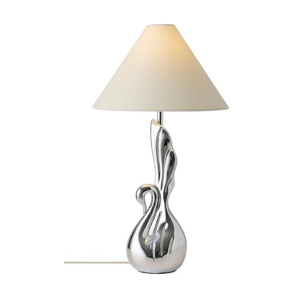 Valge/hõbedane polüresiinist laualamp (kõrgus 53 cm) Swan - Ellos Home