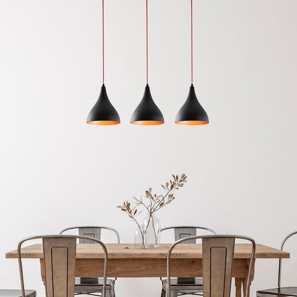 Must rippvalgusti metallist varjuga Berceste - Opviq lights-image-1