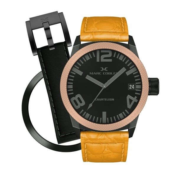 Unisex hodinky Marc Coblen s páskem a kroužkem navíc P120