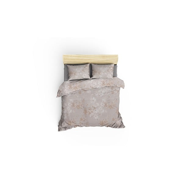 Beež puuvillane kahekohaline voodipesu koos linadega 200x220 cm Elena - Mijolnir-image-3