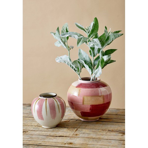 Valge ja roosa keraamiline vaas ø 16 cm Canvas - Kähler Design-image-3