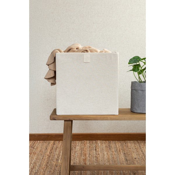 Beež tekstiilist hoiukast 32x31,5x31,5 cm Soft Storage Cube - Bigso-image-2