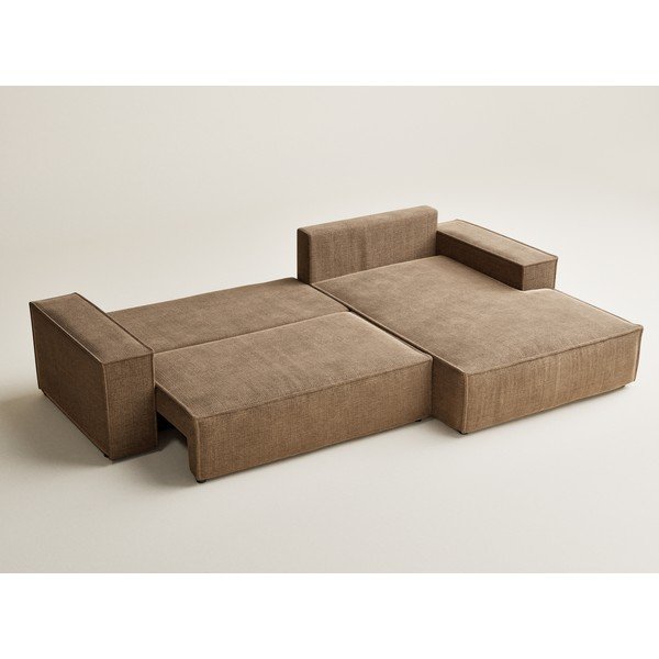 Helepruun šenilldiivanvoodi/panipaigaga nurgadiivan (parem nurk/diivanvoodiga) Maze - Maison de Rêve-image-4