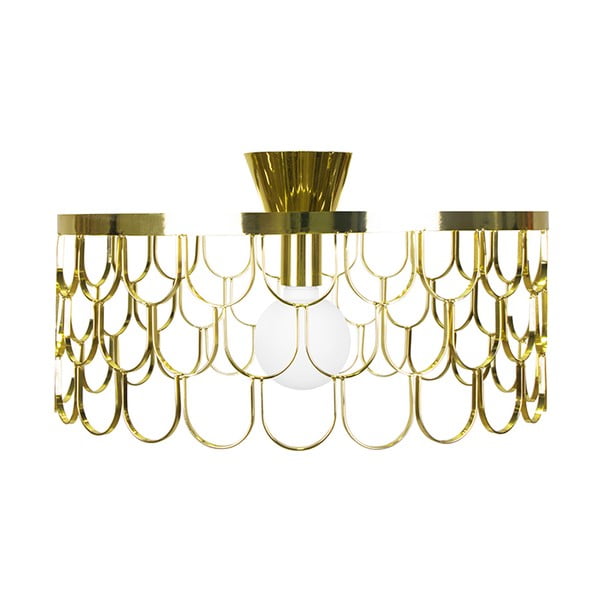 Stropní svítidlo v barvě mosazi Globen Lighting Gatsby, ø 50 cm