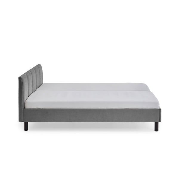 Hall polsterdatud kaheinimesevoodi ilma liistudeta 180x200 cm Joker - Meise Möbel-image-3