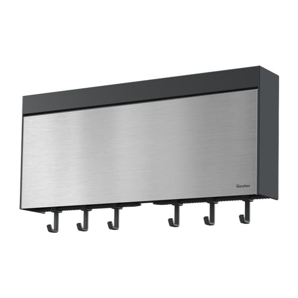 Hõbedane fooliumi- ja majapidamispaberi hoidja seinalekinnituv Tango Inox – Metaltex-image-4