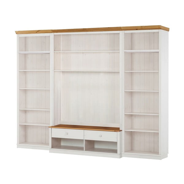 Valge männi täispuidust TV-komplekt 288x223x34 cm Anita – Støraa-image-2