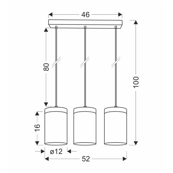 Rippvalgusti musta klaasist varjuga ø 12 cm Wels - Candellux Lighting-image-1