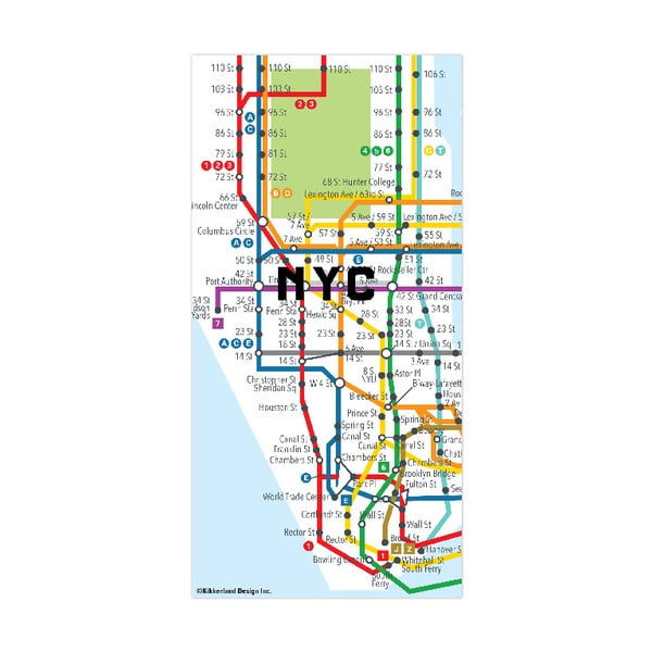 Mapa ve formě magnetů Kikkerland New York