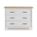 Valge männipuidust kummut 100x80 cm Miranda – Marckeric