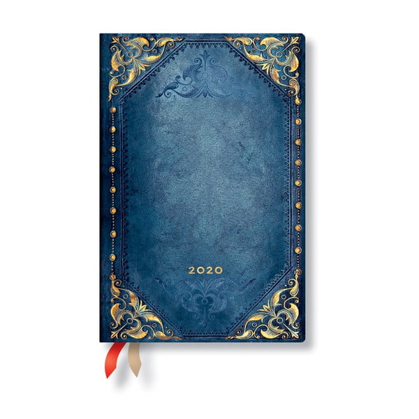 Sinine päevik aastaks 2020, pehme köide, 160 lk Peacock Punk - Paperblanks